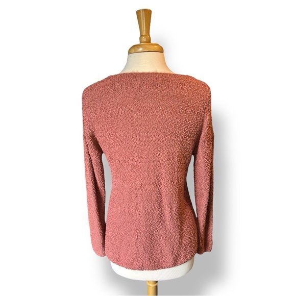 Knox Rose Women's V-Neck Textured Sweater - Dusty Rose - Picture 4 of 4